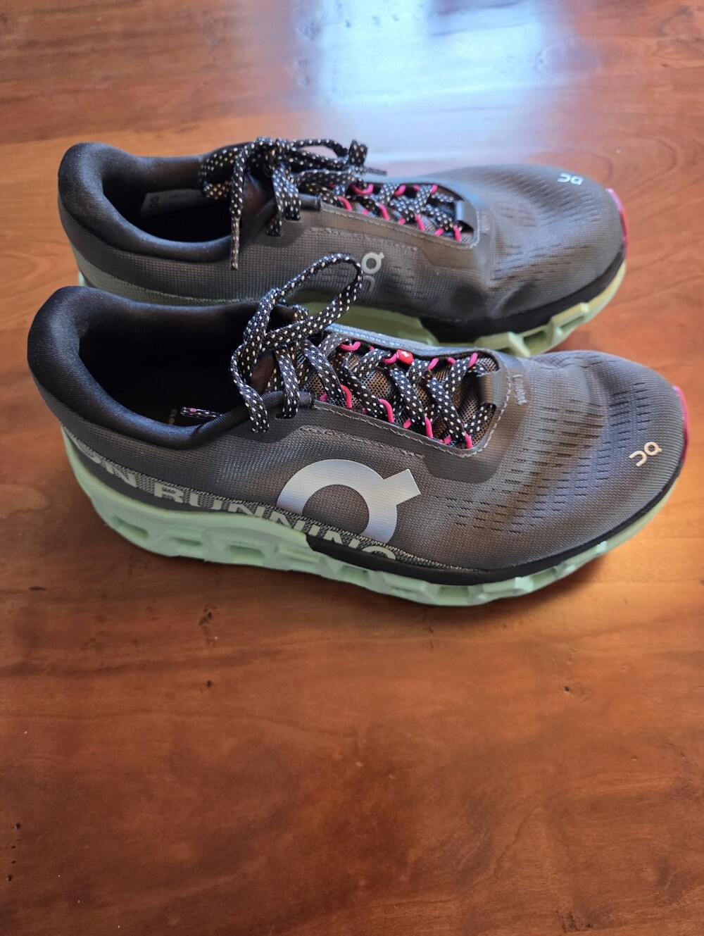 On CloudMonster 2 Women's Gray and Mint Running Shoes